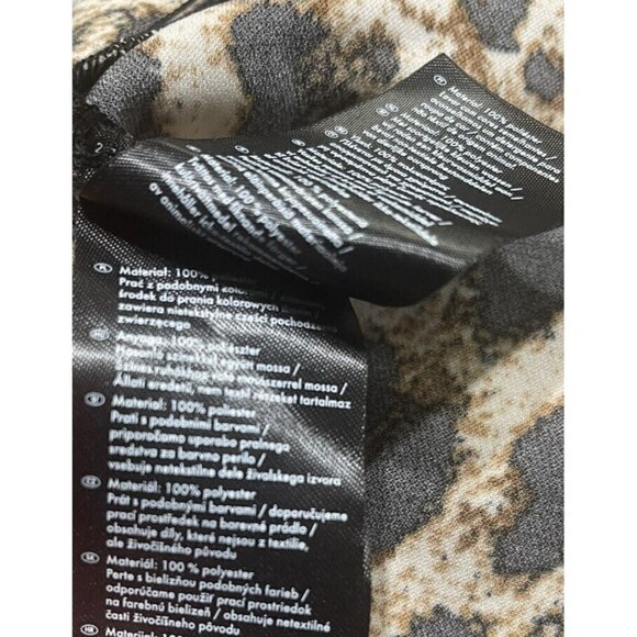 Esmara Heidi Klum mini dress Women’s Leopard Print Cuff Sleeves Sz 6 Heidi - Picture 6 of 11